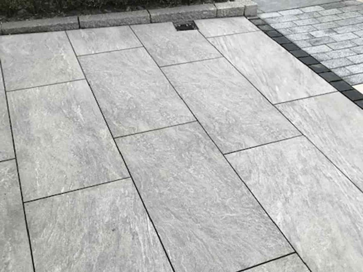 Cement light gray stone slab